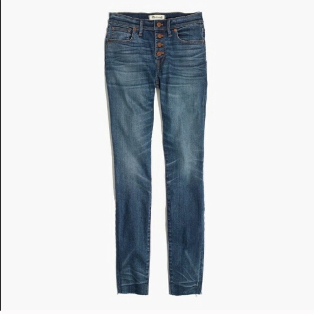SOLD OUT BUTTON THROUGH JEANS 9” high rise
